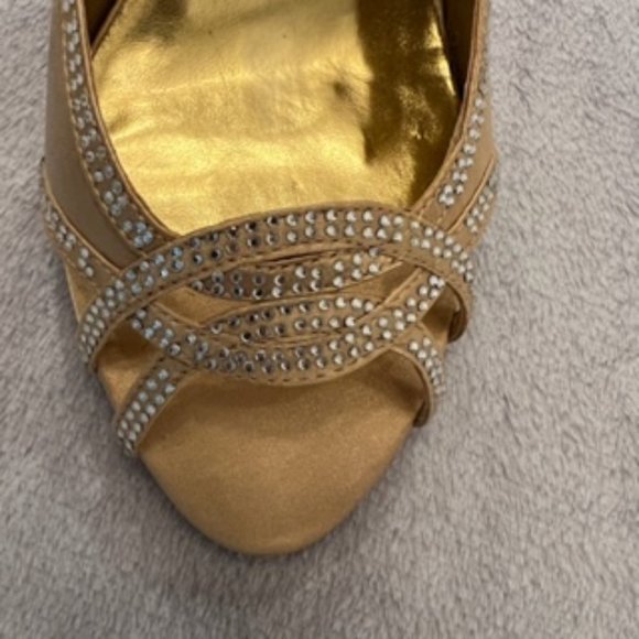 Valenti Franco Women's High Heels Sequin 10 Gold - Picture 7 of 16